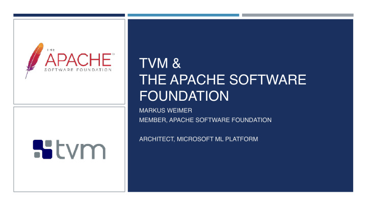 tvm the apache software foundation