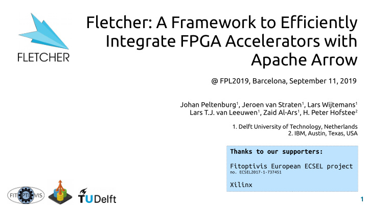 fletcher a framework to effjciently integrate fpga