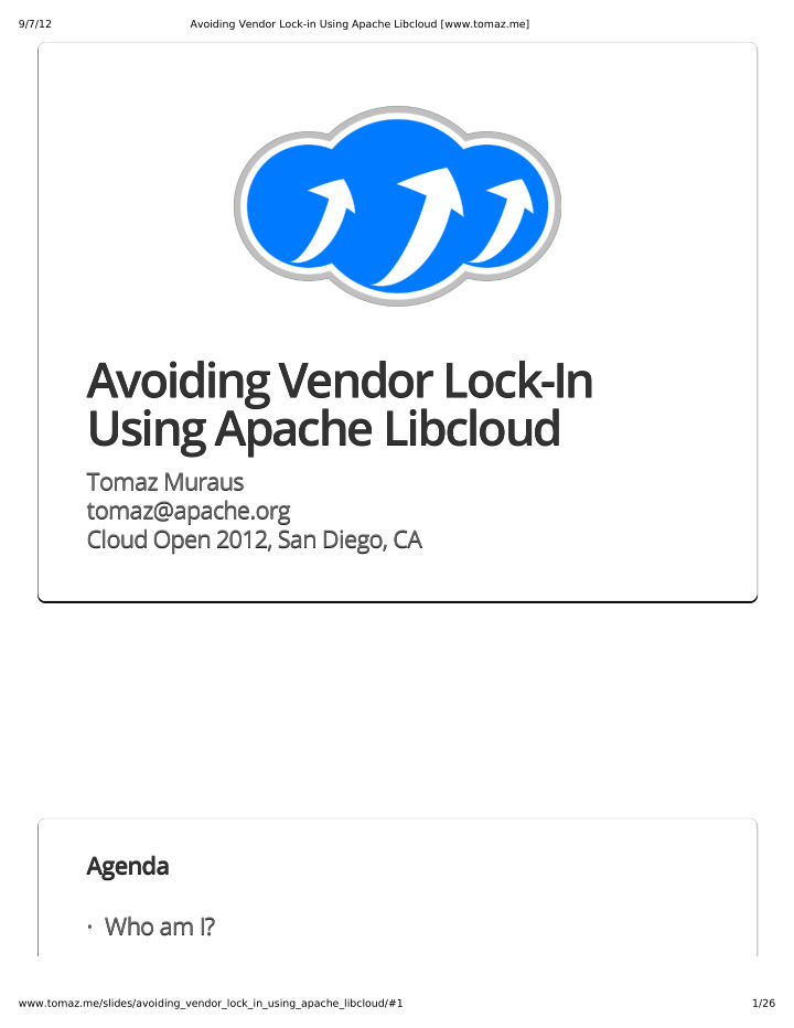 avoiding vendor lock in avoiding vendor lock in using