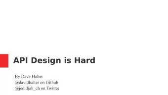 API Design is Hard  By Dave Halter  @davidhalter on Github  @jedidjah_ch on Twitter  Me  Creator