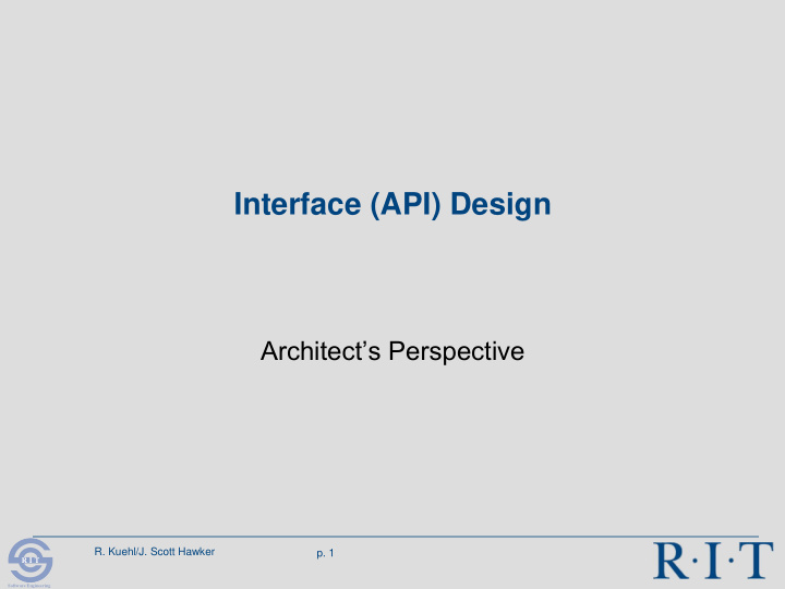 interface api design