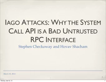 A vulnerable program  #include &lt;stdlib.h&gt;  int main() {  void *p = malloc(100);  }  2
