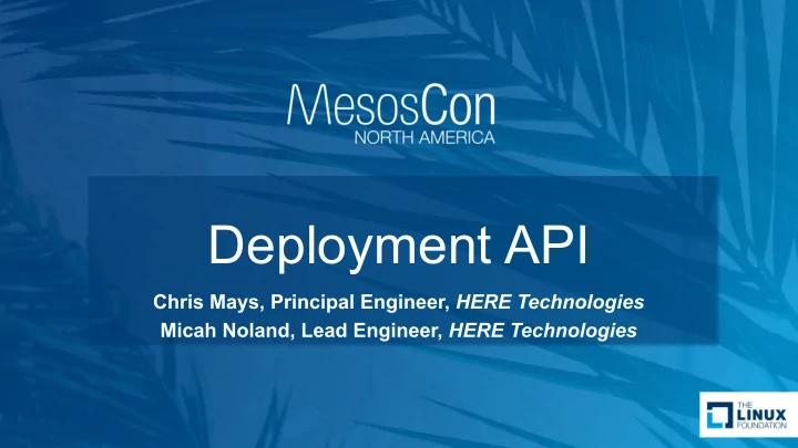 deployment api