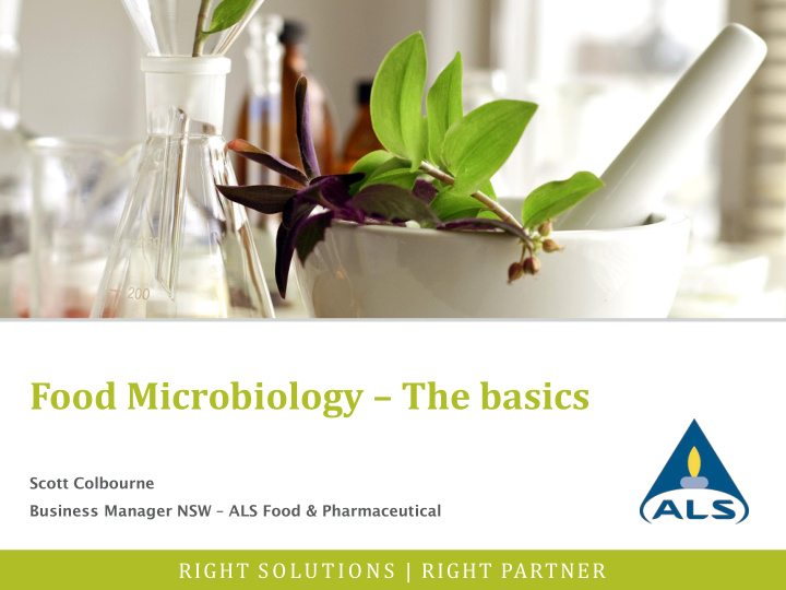 food microbiology the basics