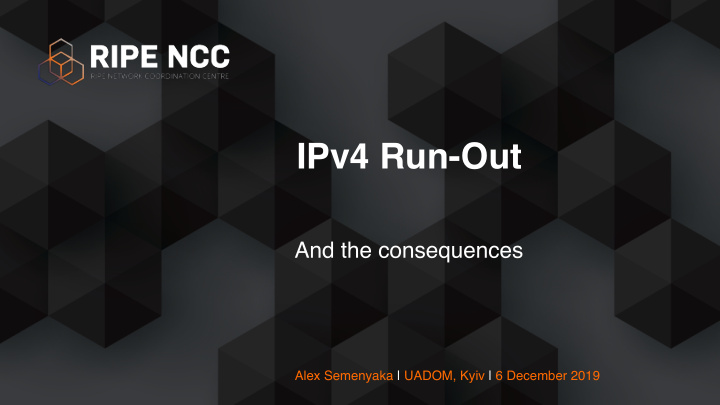 ipv4 run out