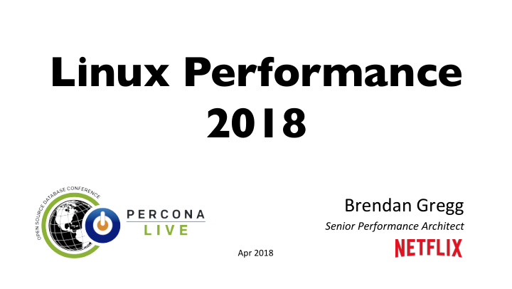 linux performance 2018