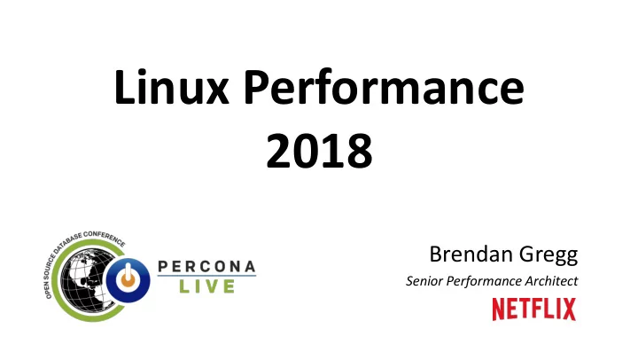 linux performance 2018