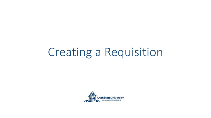 creating a requisition you will be redirected to your