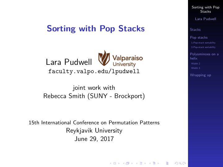 sorting with pop stacks