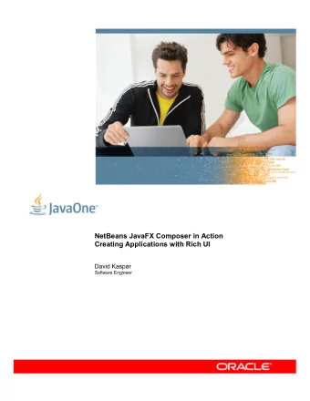 NetBeans JavaFX Composer in Action  Creating Applications with Rich UI  David Kaspar  Software