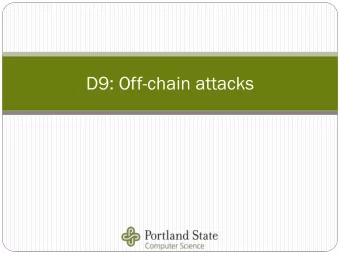 D9: Off-chain attacks  Short-address attack  Unnamed exchange uses insecure marshalling between
