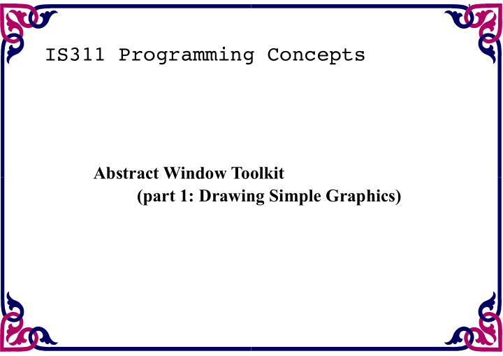 is311 programming concepts
