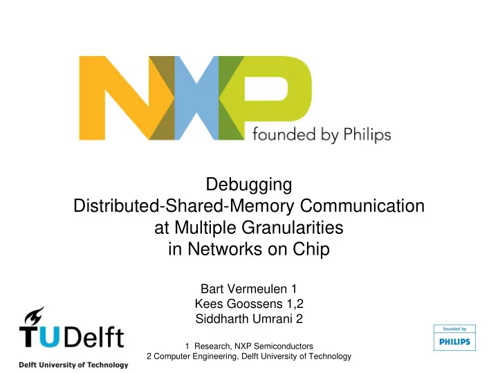 debugging distributed shared memory communication at