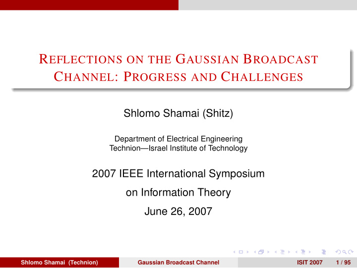 historical perspective t m cover broadcast channels ieee