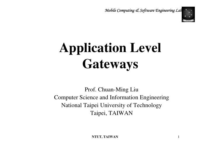 application level gateways