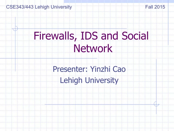firewalls ids and social network