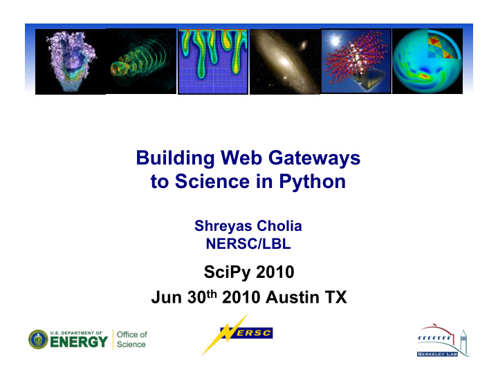 building web gateways to science in python