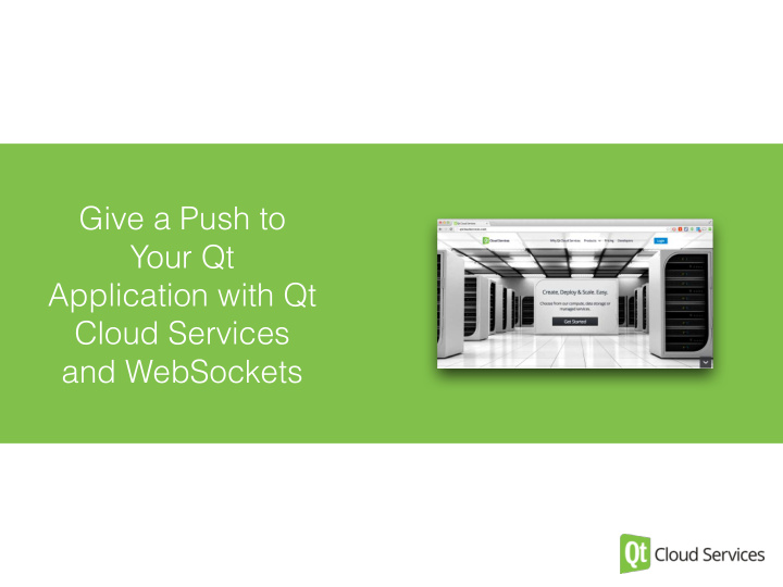 give a push to your qt application with qt cloud services