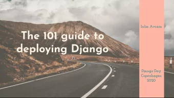 The 101 guide to  deploying Django  Django Day  Copenhagen  2020  Introduction  whoami  -