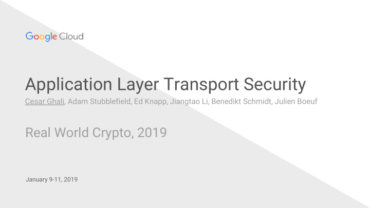 application layer transport security