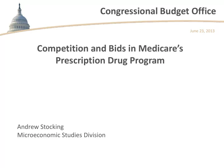 congressional budget office