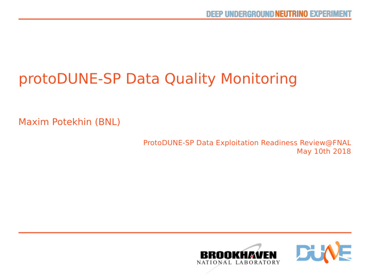 protodune sp data quality monitoring