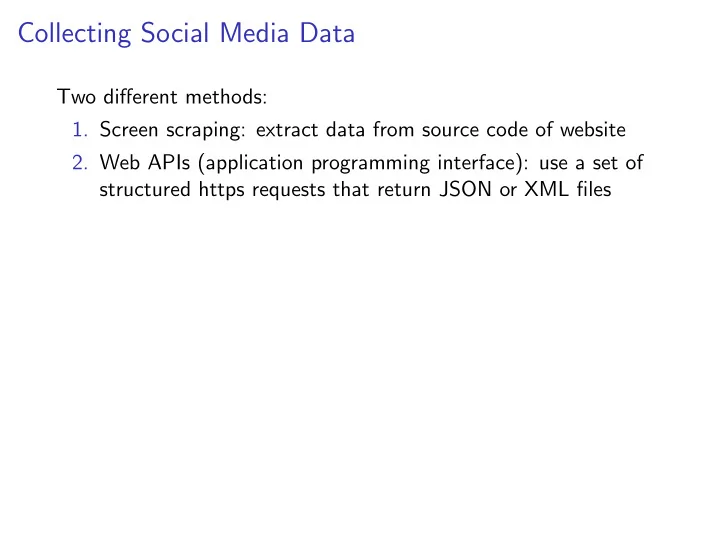 collecting social media data