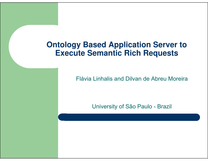 ontology based application server to execute semantic