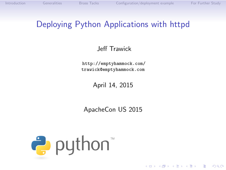 deploying python applications with httpd