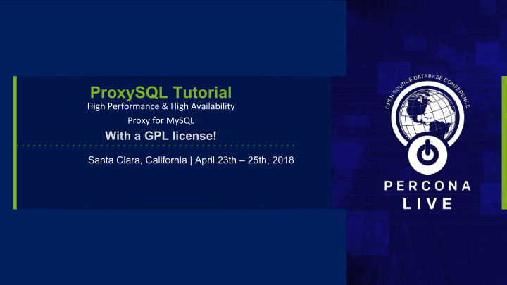 proxysql tutorial