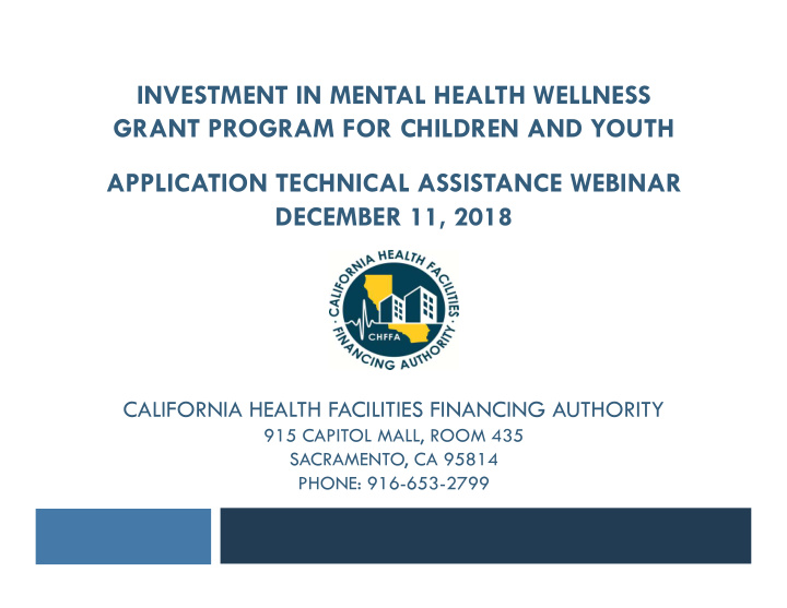 investment in mental health wellness grant program for