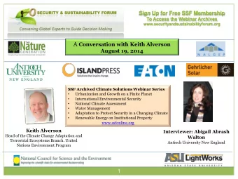 Peace Corps Masters International | Environmental Studies  Sustainable Development and Climate