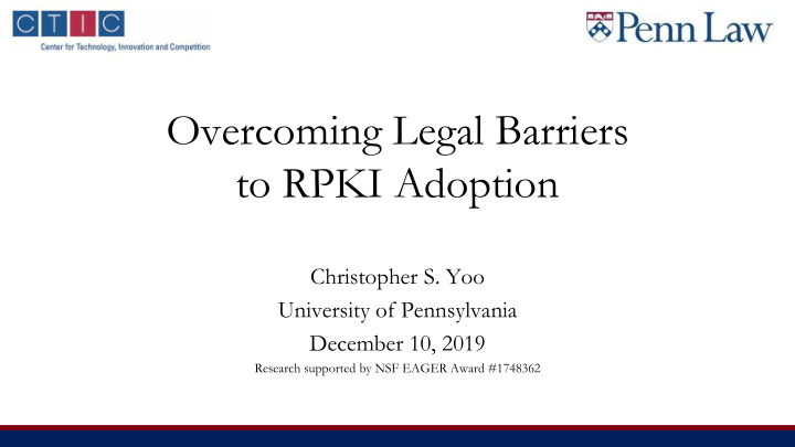 overcoming legal barriers to rpki adoption