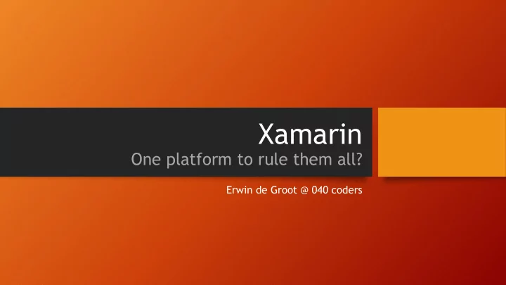 xamarin