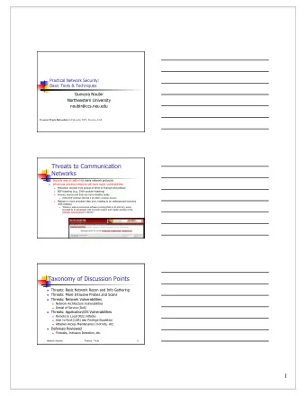 Basic Tools &amp; Techniques  Guevara Noubir  Northeastern University  noubir@ccs.neu.edu Counter