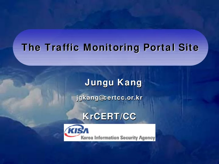 the traffic monitoring portal site the traffic monitoring