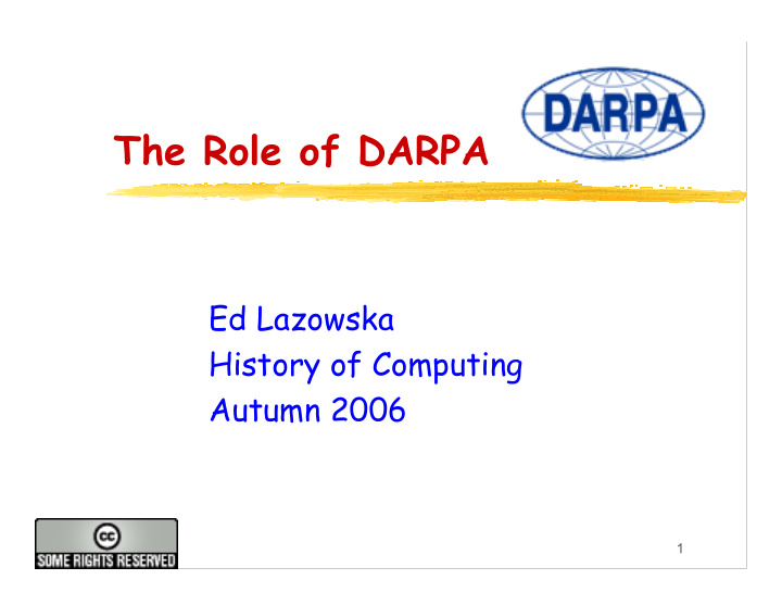 the role of darpa
