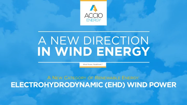 in wind energy