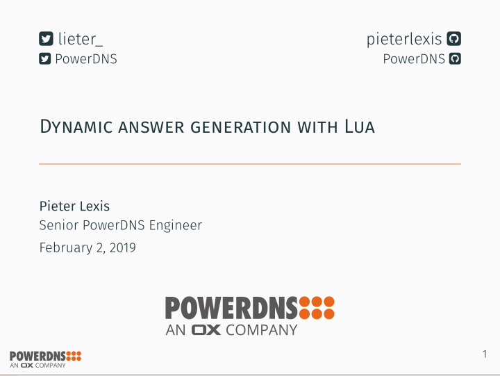 dynamic answer generation with lua