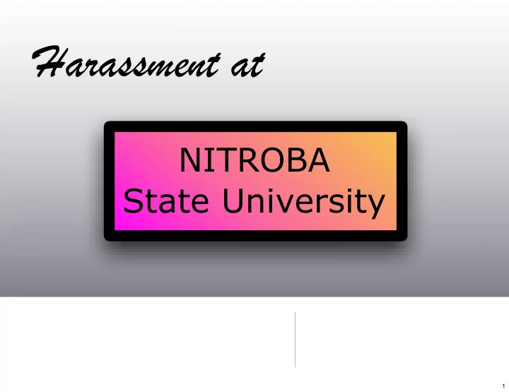 harassment at