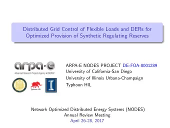 Distributed Grid Control of Flexible Loads and DERs for  Optimized Provision of Synthetic