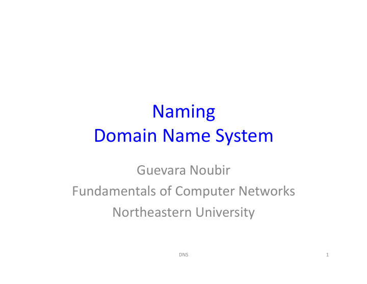 naming domain name system