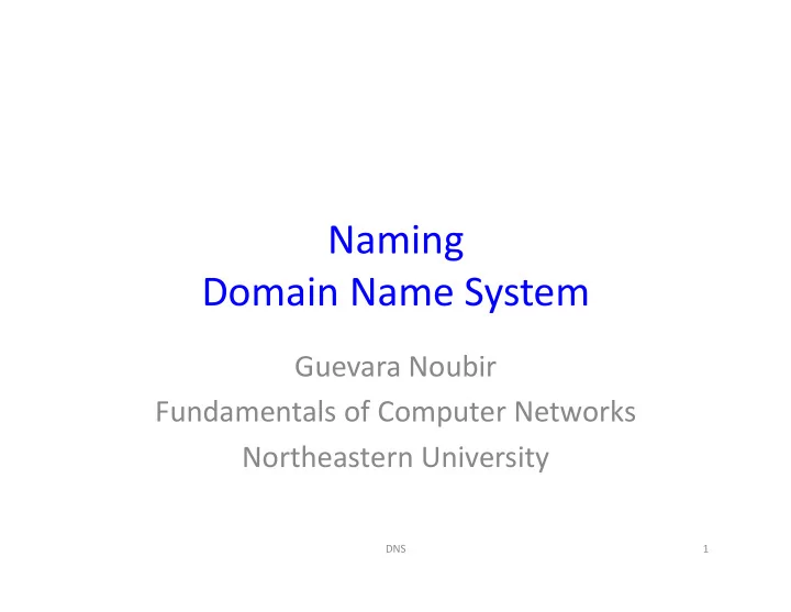 naming domain name system