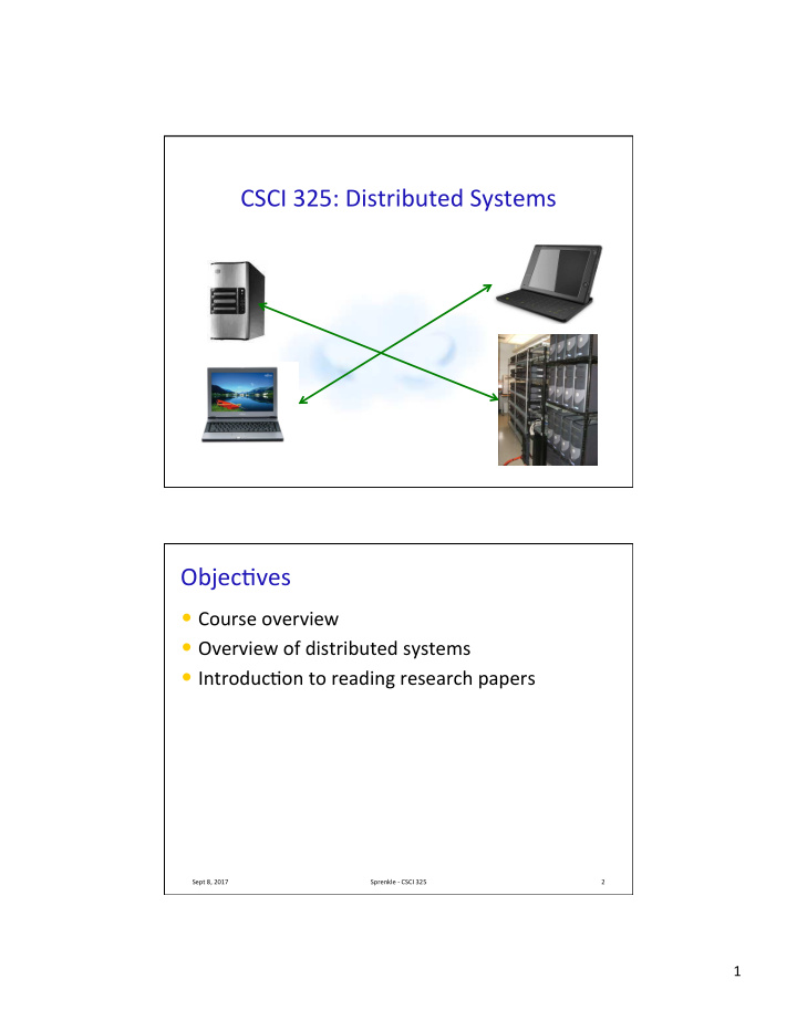 csci 325 distributed systems