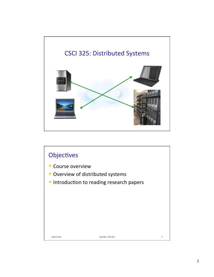 csci 325 distributed systems