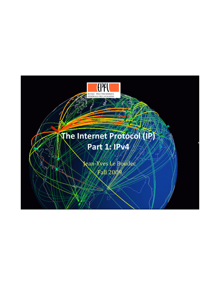 the internet protocol ip part 1 ipv4