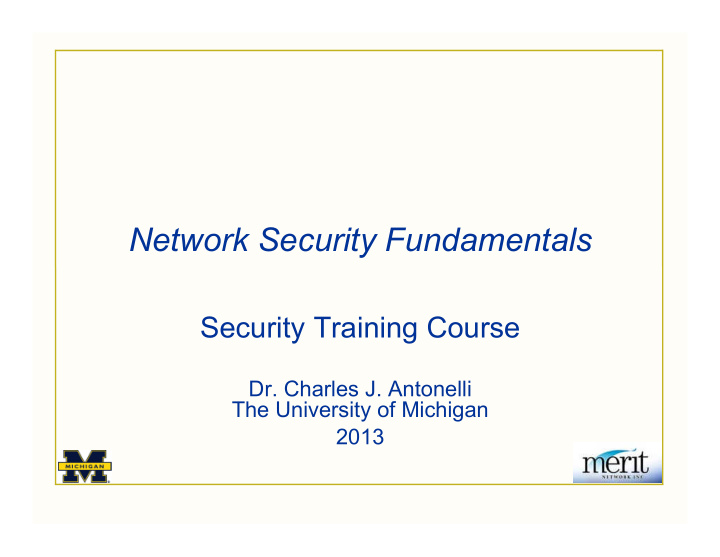 network security fundamentals