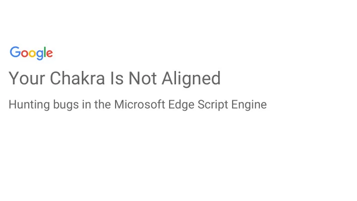 your chakra is not aligned