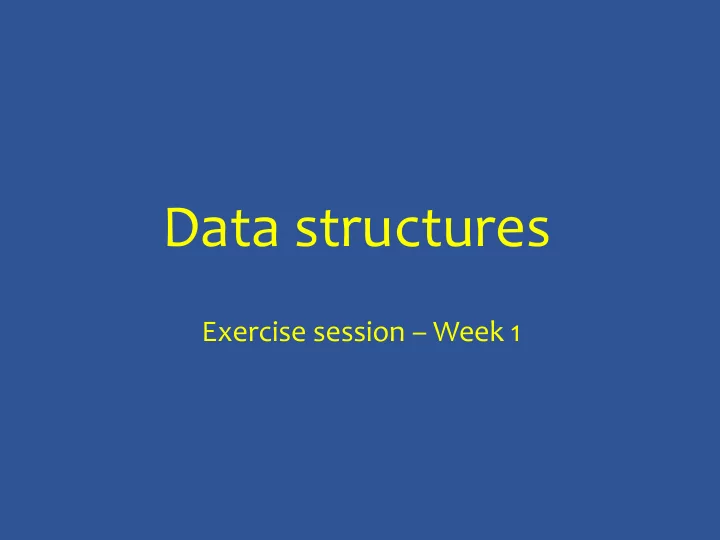 data structures