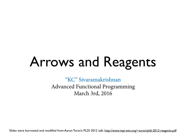 arrows and reagents
